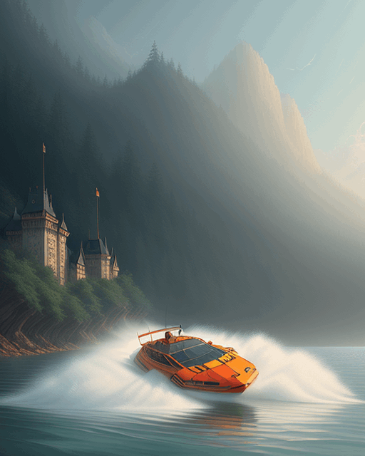 Speed Boat art illustration