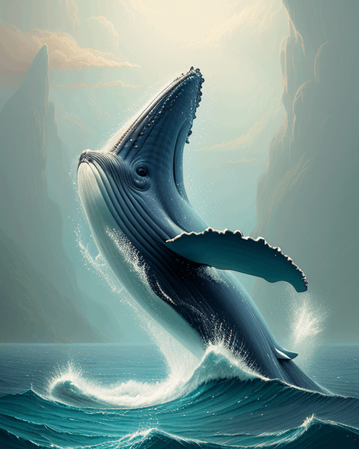 Whale Artwork - Serene Ocean Beauty