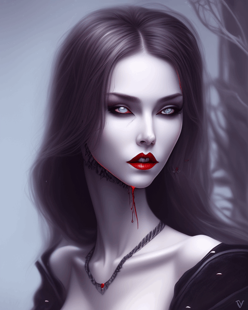 Vampire Lady Artwork - Elegant and Mysterious