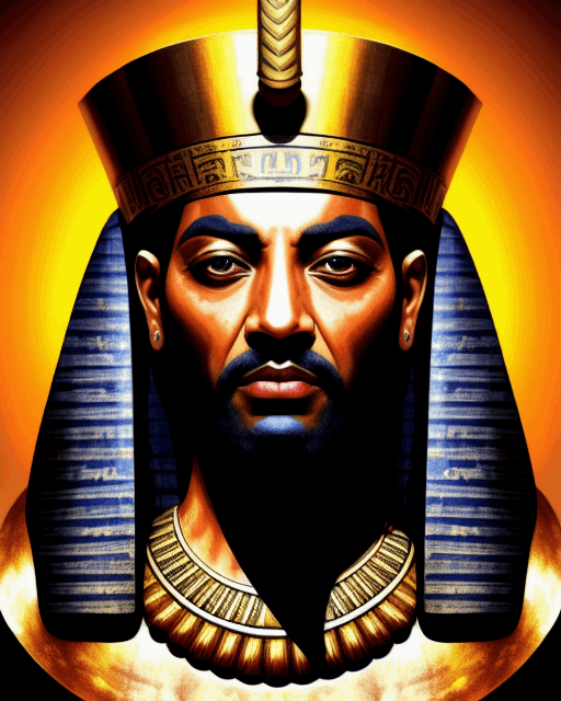 King of Egypt Portrait - Regal Artwork