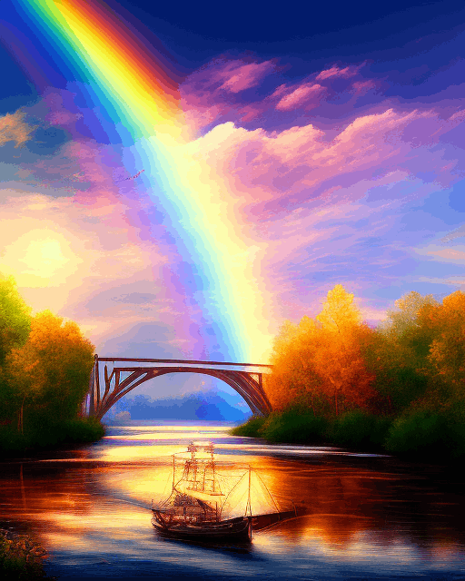 Rainbow Bridge Artwork Displayed in Room Setting