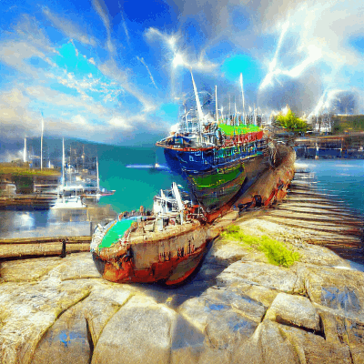Ship at the harbour