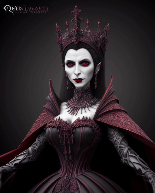 Queen Vampire Art - Seductive and Elegant