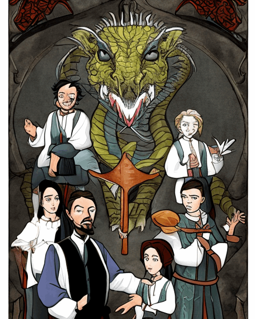 Servants and the Dragon Art Print – Mythical Wall Decor