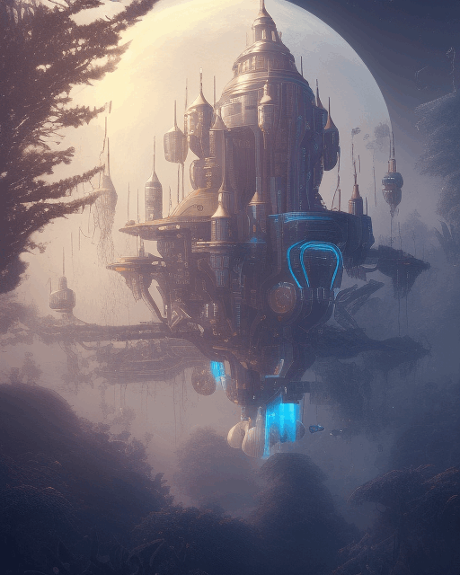 Accent futuristic castle